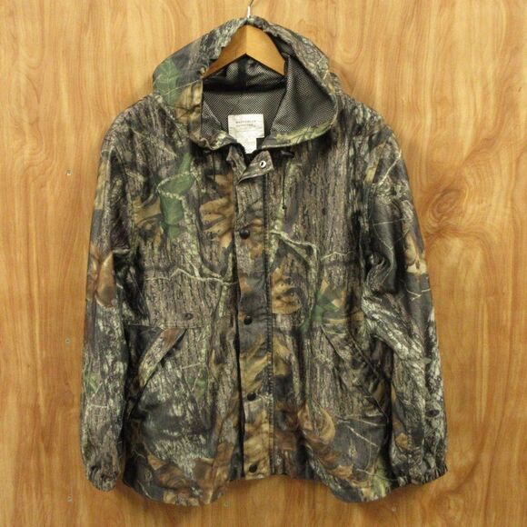 WILDFOWLER OUTFITTER Waterproof Parka Mens M Mossy Oak Camo Hunting Coat Jacket - Picture 1 of 12